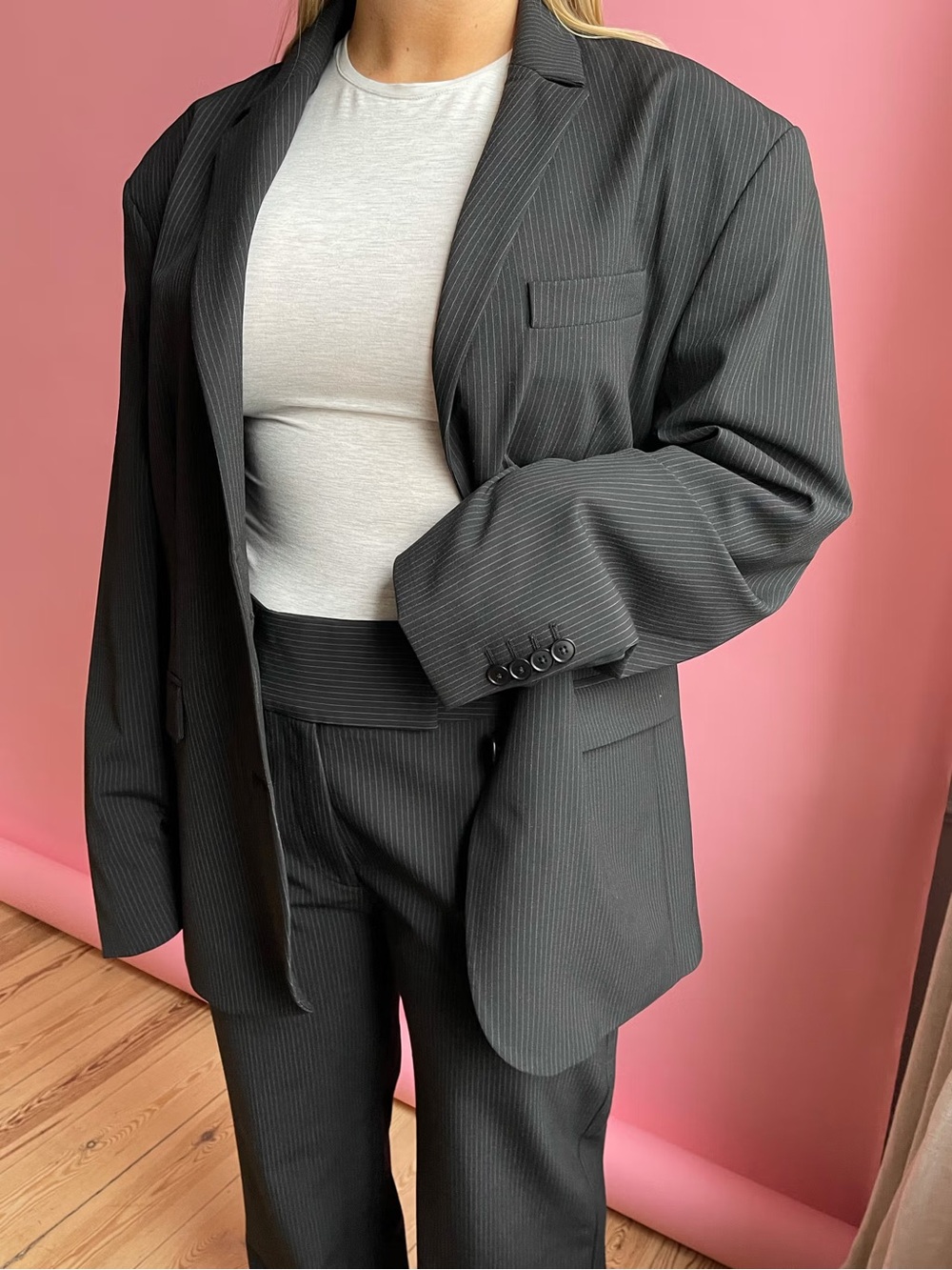 Djerf Avenue Forever Blazer Pinstripe